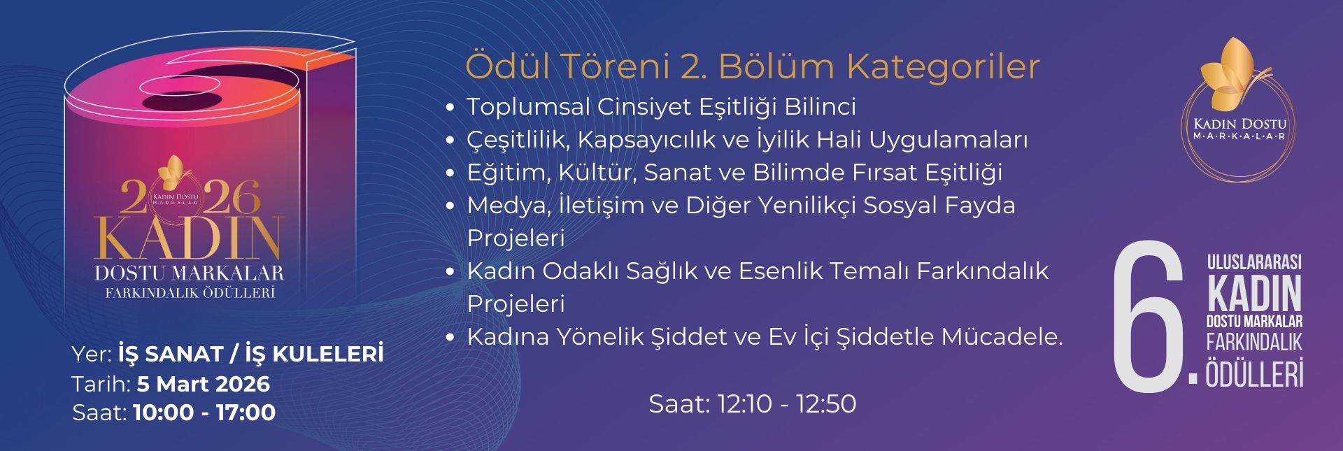 Banner43-Ödül Töreni 2. Bölüm Kategoril..