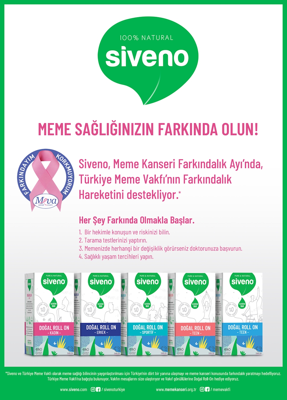 SİVENO’DAN MEME SAĞLIĞI FARKINDALIK PROJESİNE DESTEK