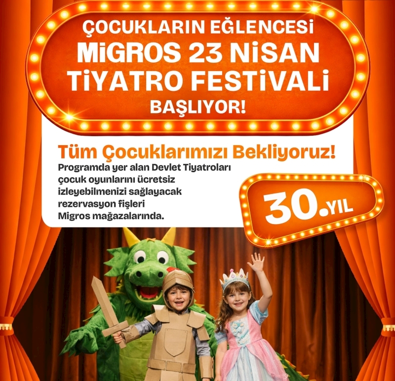 Migros 23 Nisan Tiyatro Festivali 12 İlde Çocuklarla Buluşacak
